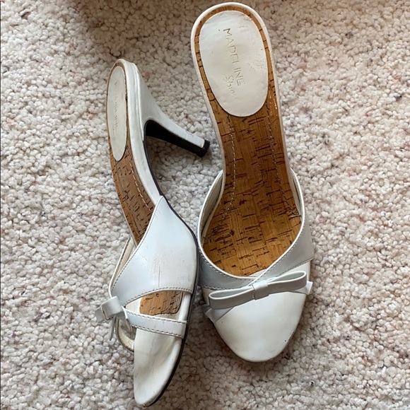 Peep toe white heels - Picture 1 of 1